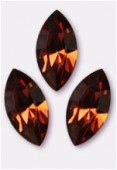 15x7mm Austrian Crystals Xillion Navette Fancy Stone 4228 Smoked Topaz F x1