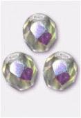 3mm Czech Round Fire Polish Glass Beads Crystal AB x50