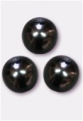 12mm Czech Smooth Round Pearls Hematite x300