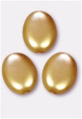 12x9mm Czech Smooth Oval Pearls Gold x300