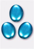 12x9mm Czech Smooth Oval Pearls Turquoise x300