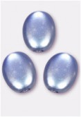 12x9mm Czech Smooth Oval Coin Pearls Lavender x4