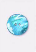 Shell Button 25 mm Turquoise x2