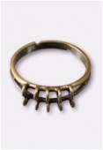 Antiqued Brass Plated Beading Finger W / 10 rings Adjustable x1