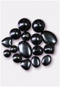 Czech Smooth Pearls 8 Differents Shape- Hematite x16
