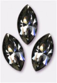 15x7mm Austrian Crystals Xillion Navette Fancy Stone 4228 Black Diamond F x1