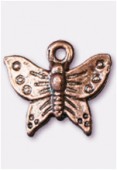 14x15mm Antiqued Copper Plated Butterfly Charms Pendant x2