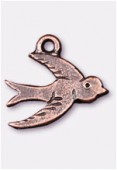 17x15mm Antiqued Copper Plated Swallow Charms Pendant x2