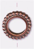 13mm Antiqued Copper Plated Granulated Ring Beads x1
