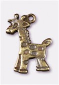 17x10mm Antiqued Brass Plated Giraffe Charms Pendant x2