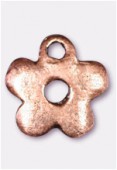 10mm Antiqued Copper Plated Little Flower Charms Pendant x2