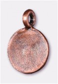 12mm Antiqued Copper Plated Flat Sequin Medallion Charms Pendant x2