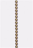 1.5mm Antiqued Brass Plated Diamond-Cut Bead Chain x20cm