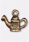 20x16mm Antiqued Brass Plated Tea Pot Charms Pendant x1