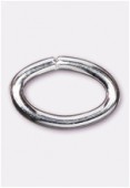 .925 Sterling Silver Open Oval Jump Ring 9,4x6,4mm x2