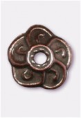 9mm Antiqued Copper Plated Bead Caps x2