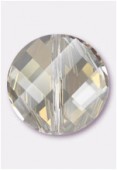 22mm Austrian Crystals Twist Bead 5621 Crystal Silver Shade x1