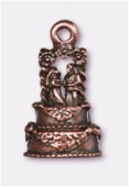 20x11mm Antiqued Copper Plated Tiered Cake Charms Pendant x1