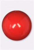 8mm Smooth Round Red Opaque Acrylic Bead x8
