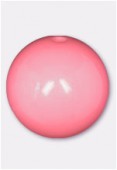 16mm Smooth Round Pink Opaque Acrylic Bead x2