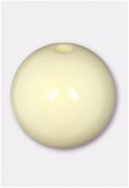 12mm Smooth Round Ivory Opaque Acrylic Bead x4
