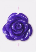13mm Resin Purple Rose x1