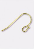 20mm Gold Plated EarWire  W / Ball x2