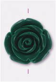 23mm Resin Green Rose Bead x1