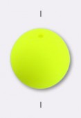 10mm Bright Neon Czech Smooth Round Glass Beads Yellow x6