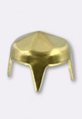 6mm Gold Plated Domed Pyramid Studs x24