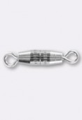 17x5mm Silver Plated Barrel Clasp x1