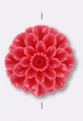 23mm Resin Pink Flower x1