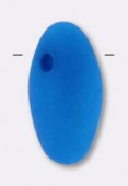 3x6.5mm Czech Glass Rice Droplet Beads Dark Neon Mykonos Blue x20g