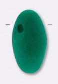 3x6.5mm Czech Glass Rice Droplet Beads Dark Neon Emerald x20g