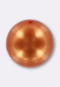 20mm Smooth Round Plastic Bead Burnt Orange x1
