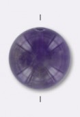 Amethyst Gemstone Round Beads Purple 12mm x2