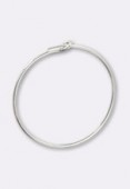 .925 Sterling Silver Tube Hoop Earrings - Earring Hoops 25 mm x1