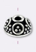 .925 Sterling Silver Bali Style Bead Cap 7x4 mm x1
