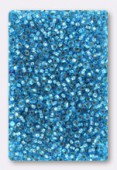 2mm Seed Beads Aqua Silver-Lined  x20g