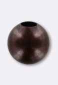 4mm Antiqued Copper Plated Round Beads x100