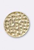 18mm Gold Plated Hammered Sequin x2