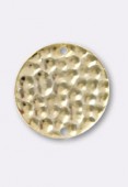 18mm Gold Plated Hammered Sequin Spacer Breads x2