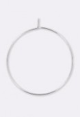 60mm Silver Plated Beading Hoops x2