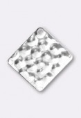 12x12mm Silver Plated Hammered Sequin x2 