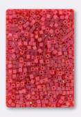 Miyuki Square Beads 1.8 mm SB0140FR Matt Light Red AB x10g