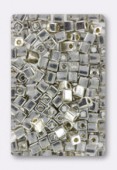 Miyuki Square Beads 4 mm Galvanized Silver x20g