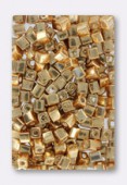 Miyuki Square Beads 4 mm Galvanized Yellow Gold x20g