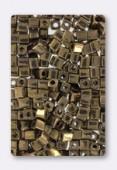 Miyuki Square Beads 4 mm Metallic Dark Bronze x20g