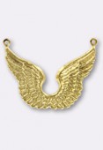 35x25mm Gold Plated Wing charms x1