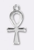 15x8mm Silver Plated Life Cross Charms x1